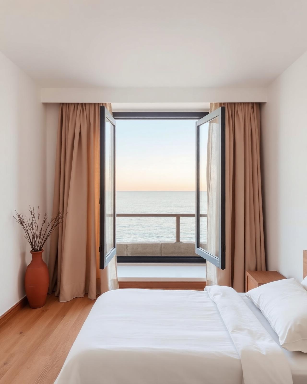 Quiet seaside hotel suite